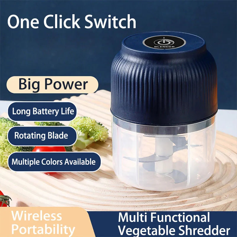 CasaVera 250ml Mini Wireless USB Rechargeable Electric Vegetable Chopper